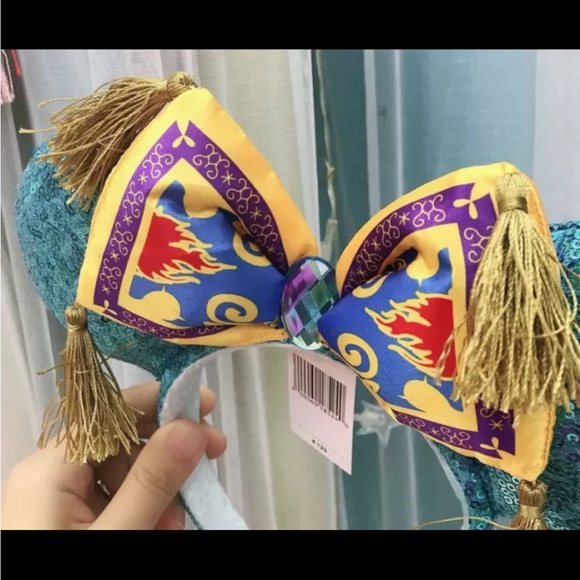Disney Parks Aladdin Flying Carpet Sequin Blue Mickey Headband